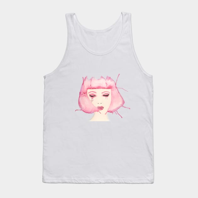 Rosy Tank Top by NadzzzArt